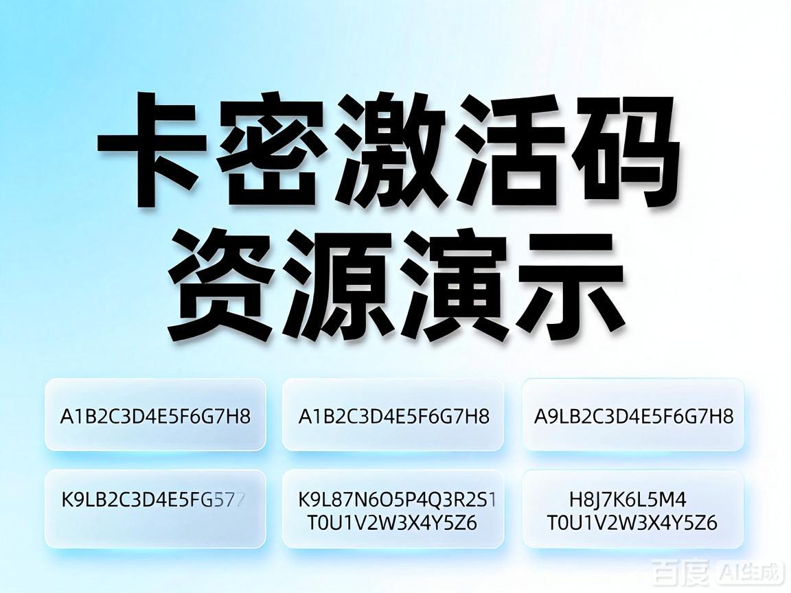 卡密兑换码激活码演示